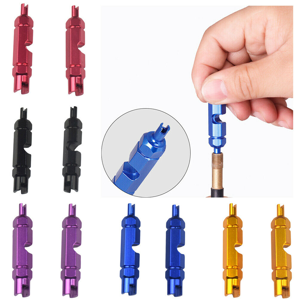 2 Multifuction Valve Core Removal Wrench Road Bike Bicycle Accessories Black