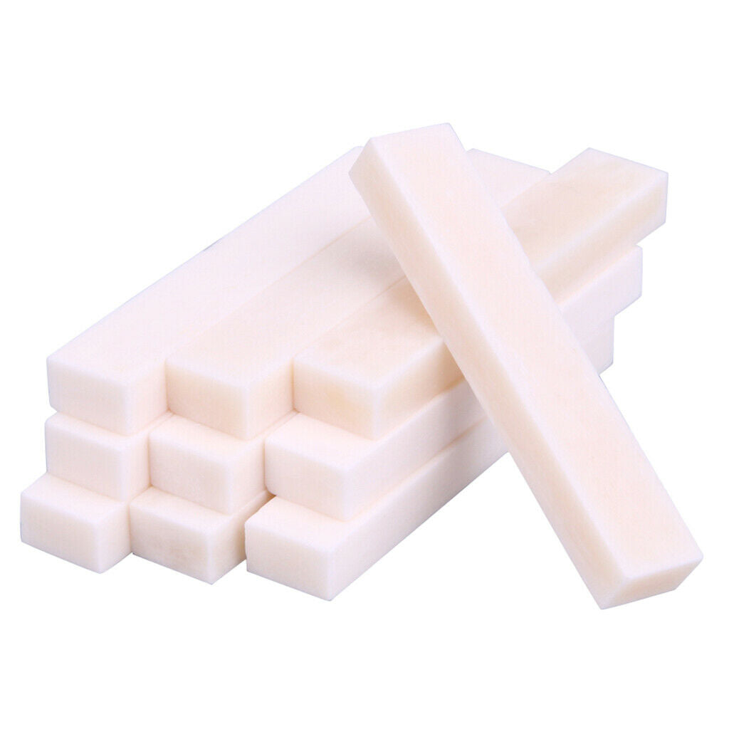 10Pcs Hard Buffalo Bone Blank Saddle Nut for Accoustic Classical Guitar DIY