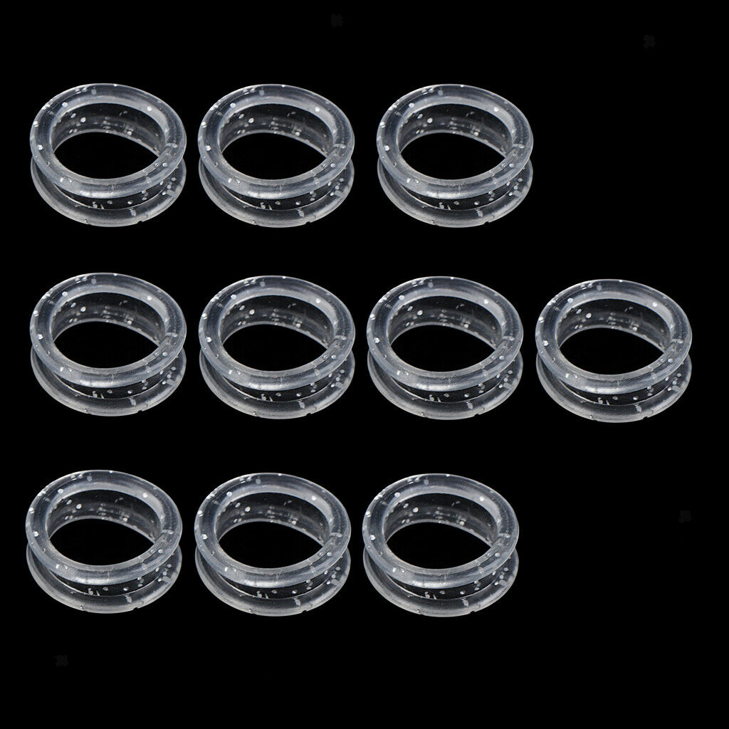 10 Pieces Soft Rubber Scissors Shears Finger Rings Grips for Salon Barber White