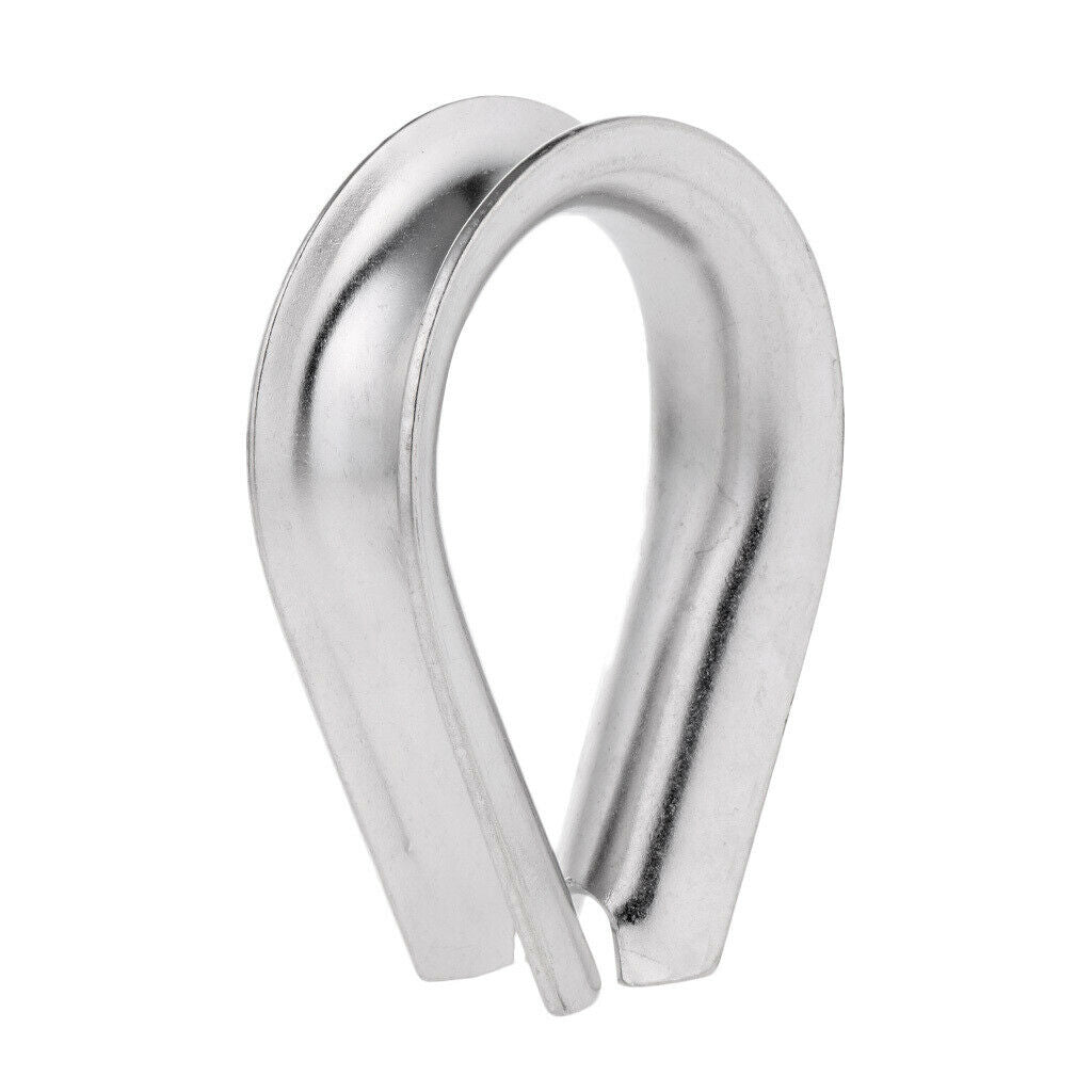 304 Stainless Steel Wire Rope Cable Thimbles Rigging Lifting Gear 14mm