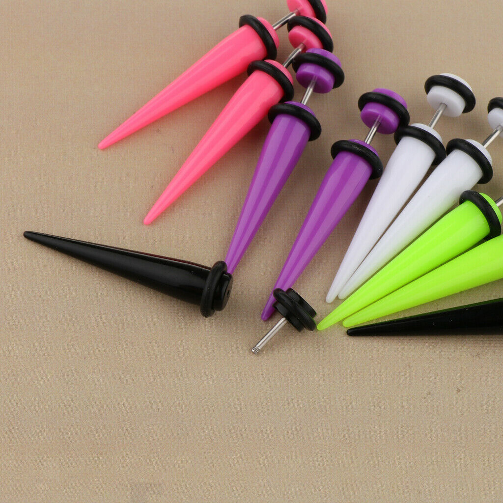 10 Pcs Hot Ear Plugs Taper Gauges Expander Stretcher Piercing