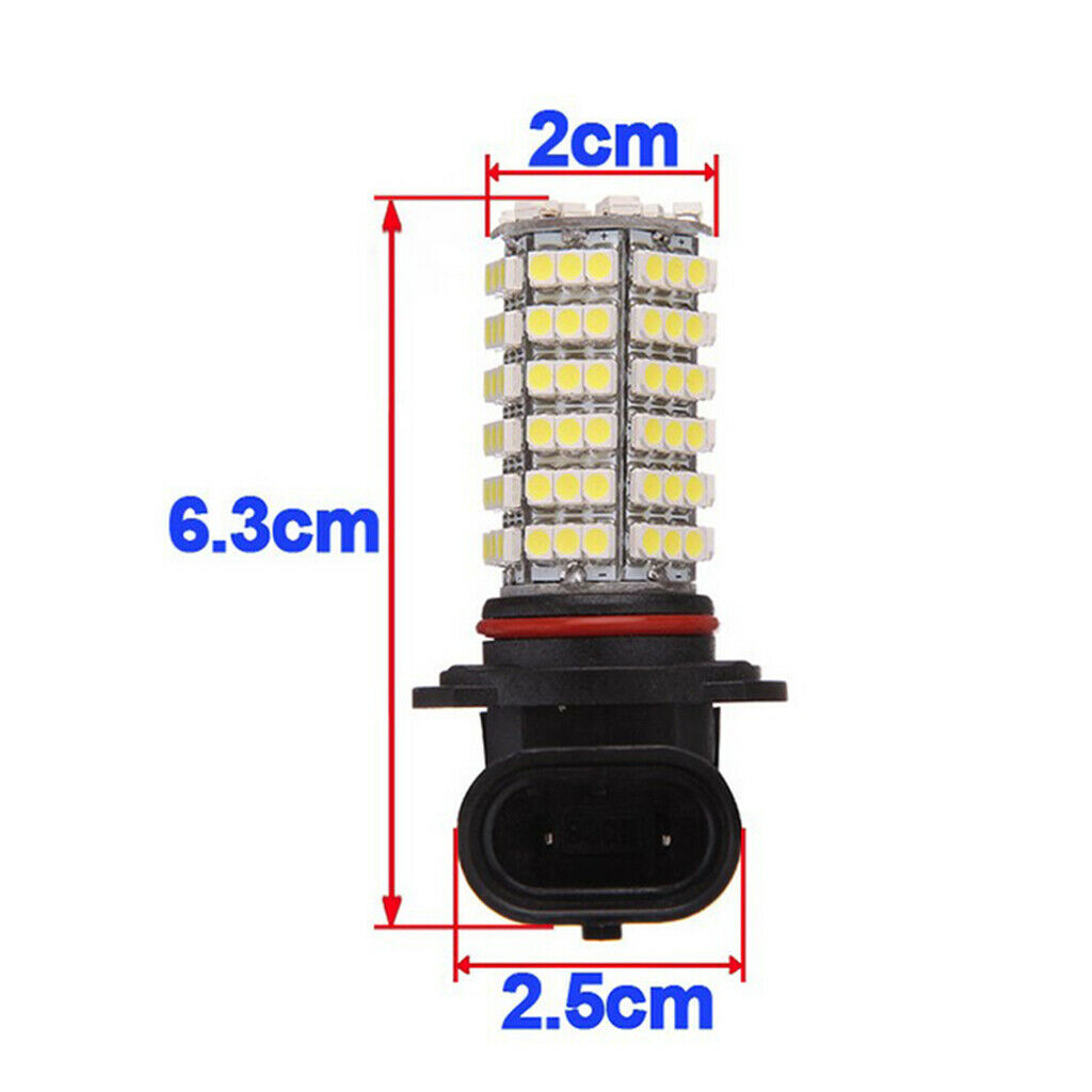 2X 9006/HB4 120SMD 6000K High Power LED Fog Driving Light Turn Signal Lamps