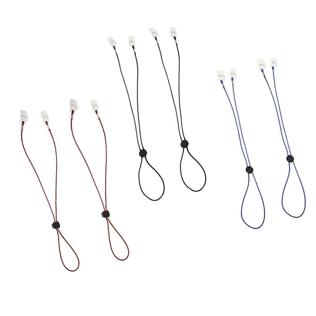 6 Pieces Flexible Bib Napkin Chains Holder Meal Paper Towel Clip Landyard
