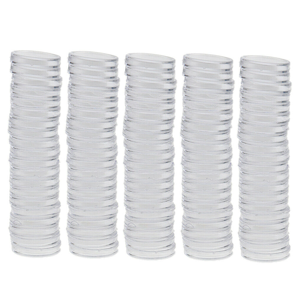 400pieces Clear Round Coin Capsules Holders Protector Collections Display