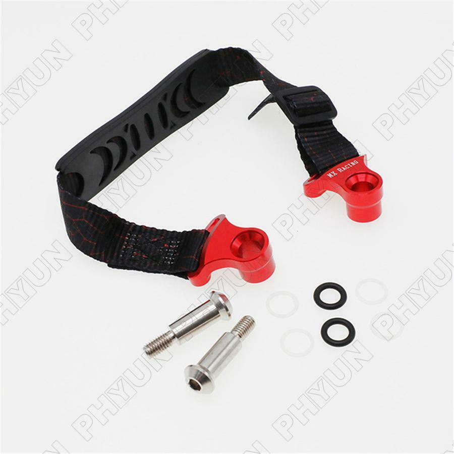 2Pcs Front+Rear CNC Adjustable Motorcycle Rescue Strap Pull Sling Belt Dirt Bike