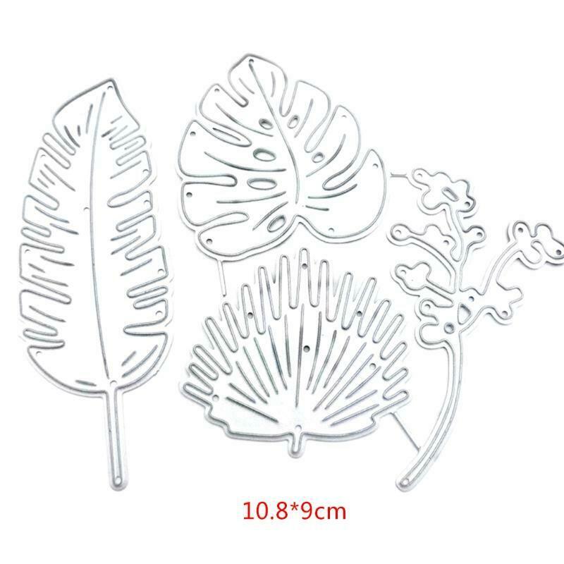 4 Pcs Leaves Carbon Steel Cutting Dies DIY Scrapbooking Photo Album Embossing