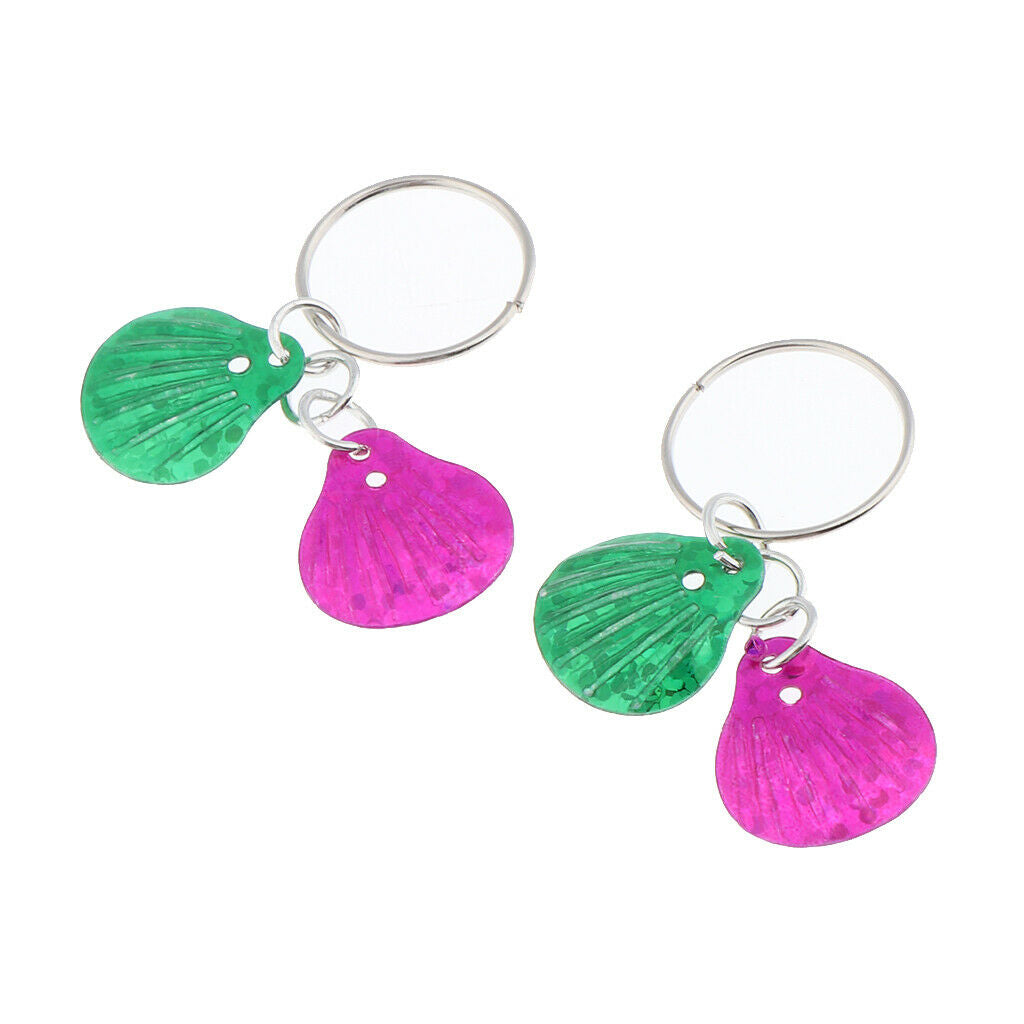 50pc Hair Pendant Circlet Set For Braid DIY Hairstyle Rose Red+Green