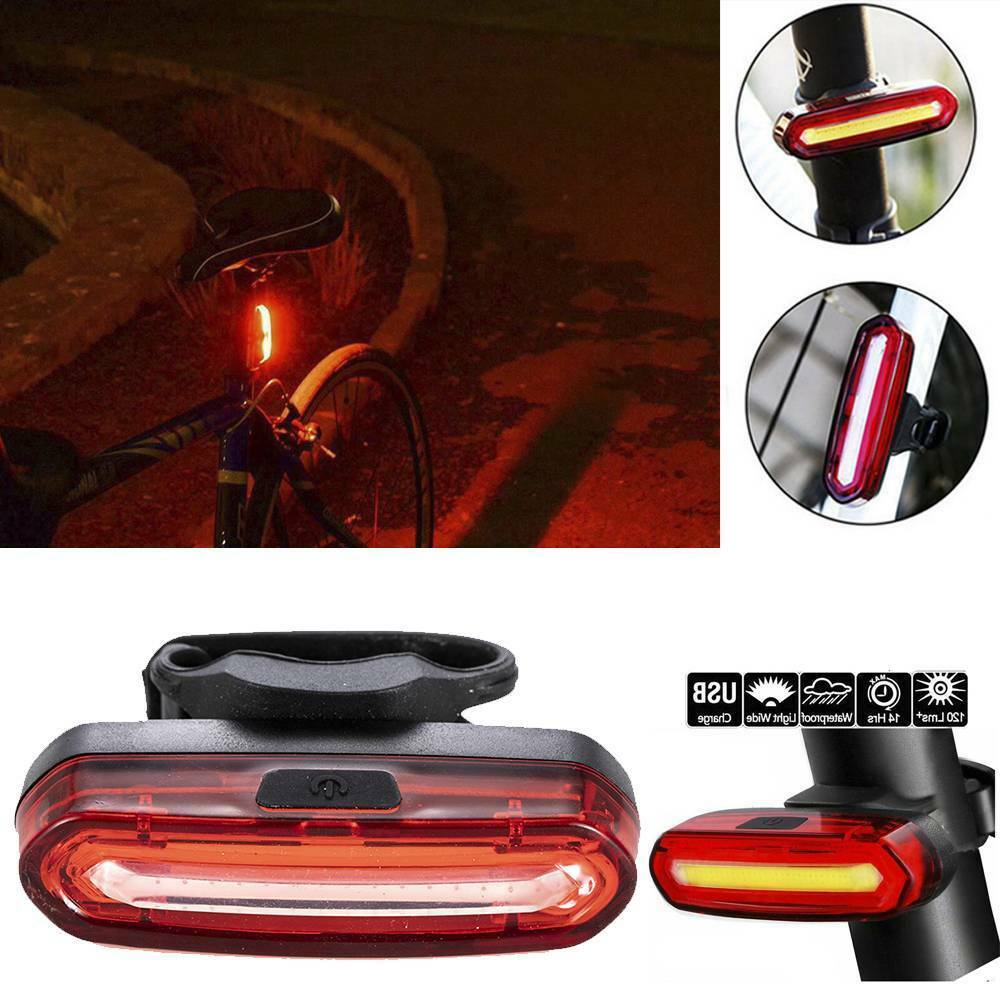 120 Lumens Red LED Bike Tail Light USB Rechargeable Powerful Bicycle Rear Light