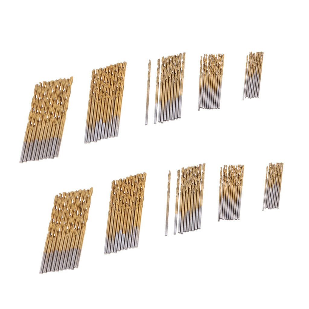 100x Professional Hss 1.0mm, 1.5mm, 2.0mm, 2.5mm,3.0mm Drill Bit Twist Drill