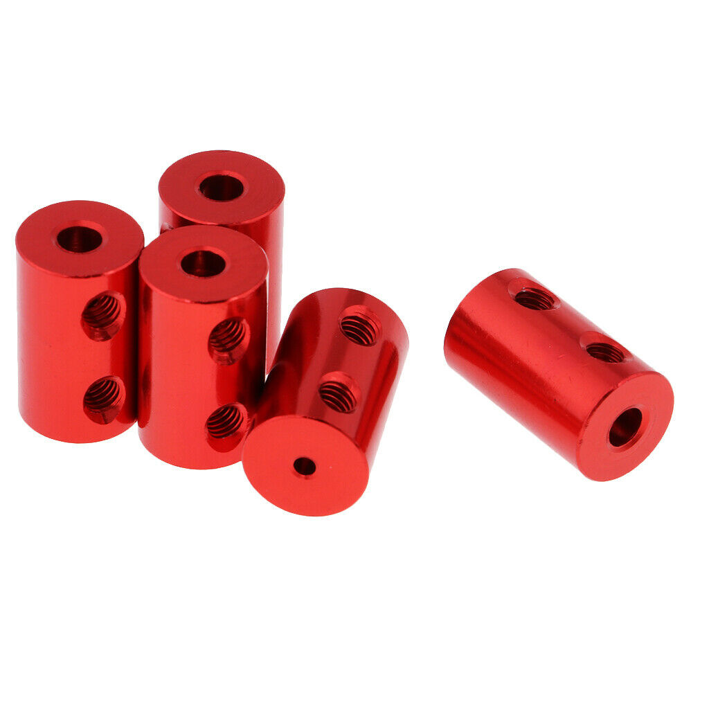 5 Pieces Motor Shaft Coupling Coupler with Wrench and Screw for RC Car 2-4mm