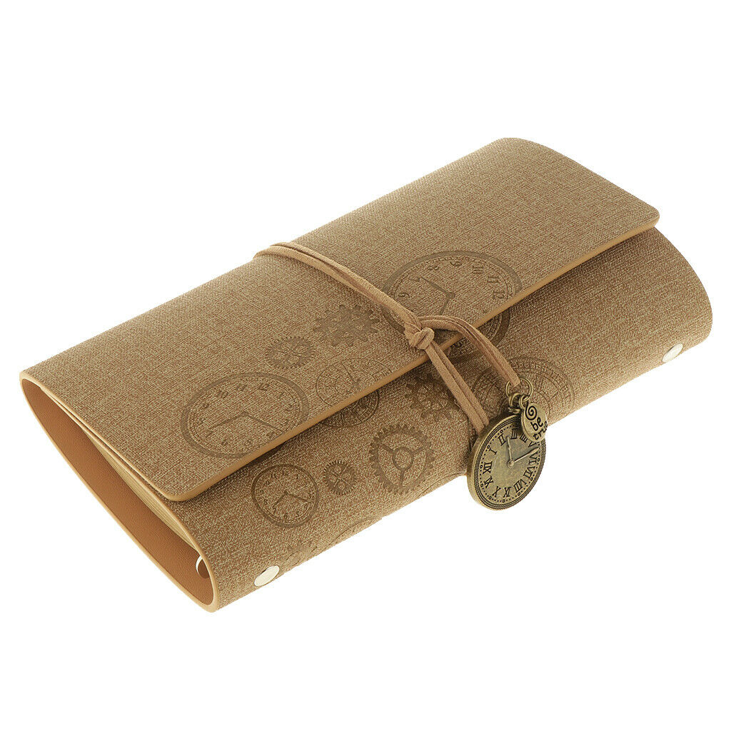 A6 Loose-Leaf Retro Strap Hand Book String Blank Notebook  Khaki
