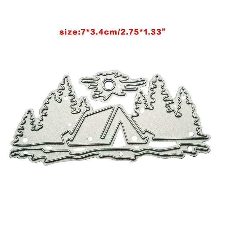 Camping Tent Woods Carbon Steel Cutting Dies DIY Scrapbooking Photo Album Paper