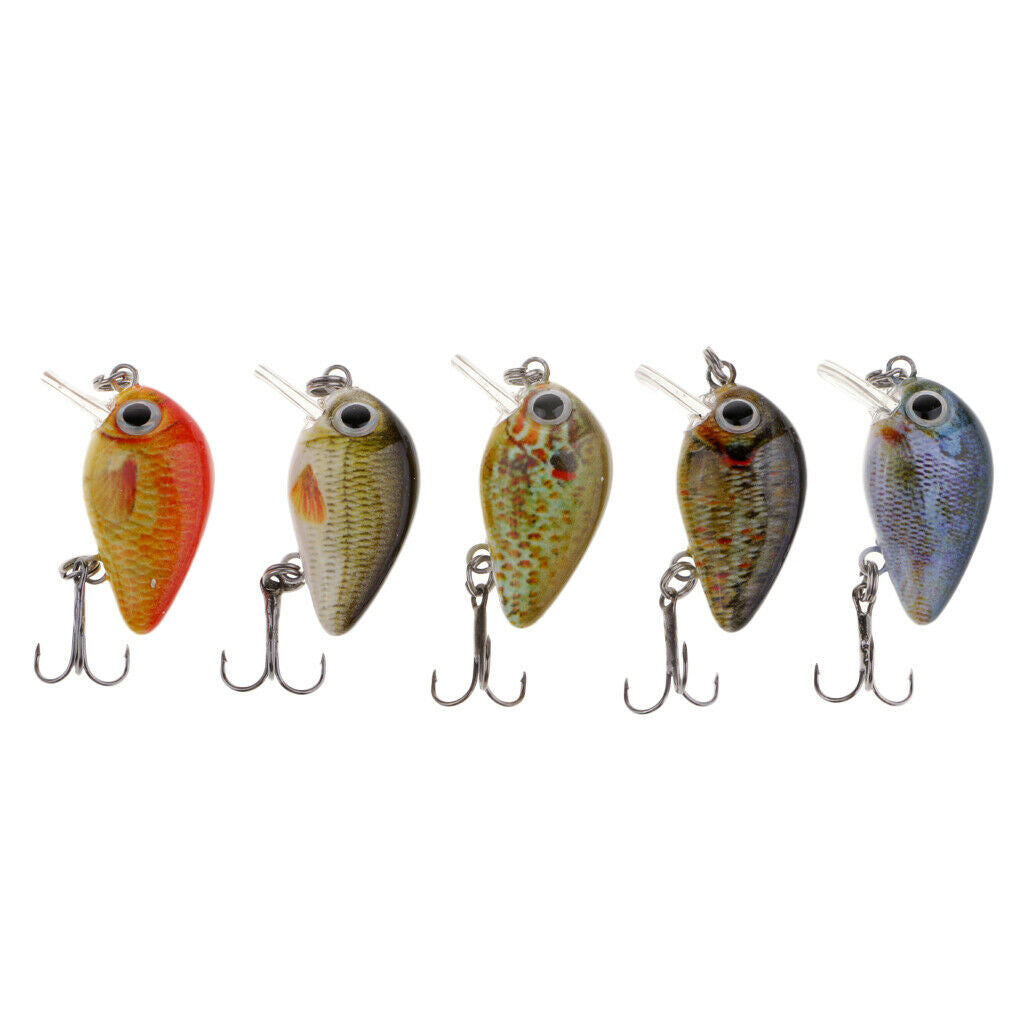 5Pcs/Box Lifelike Fish Wobblers Tackle Crankbaits Vibration Minnow Baits Popper