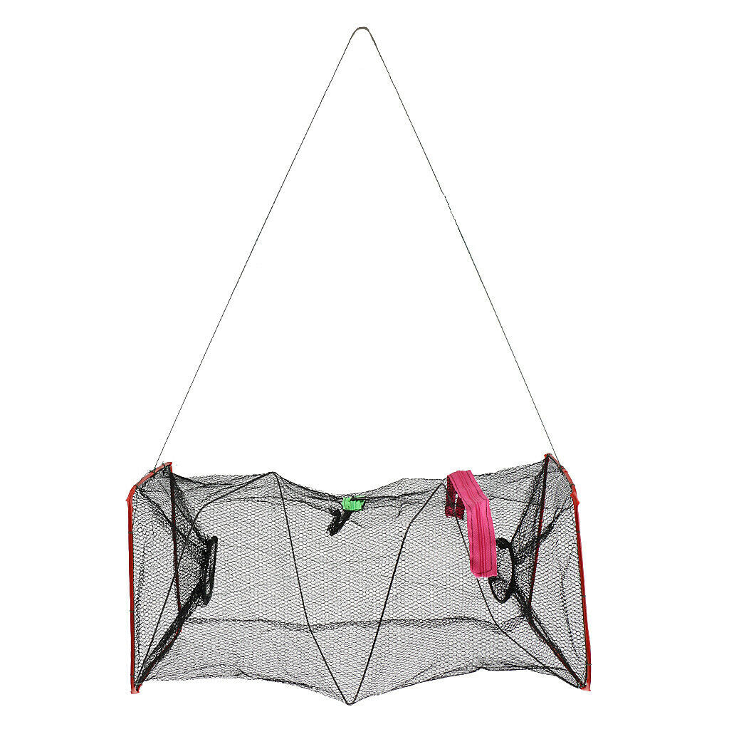 Portable Foldable Fishing Trap Cast Net Crab   Minnow Gear Trap Black