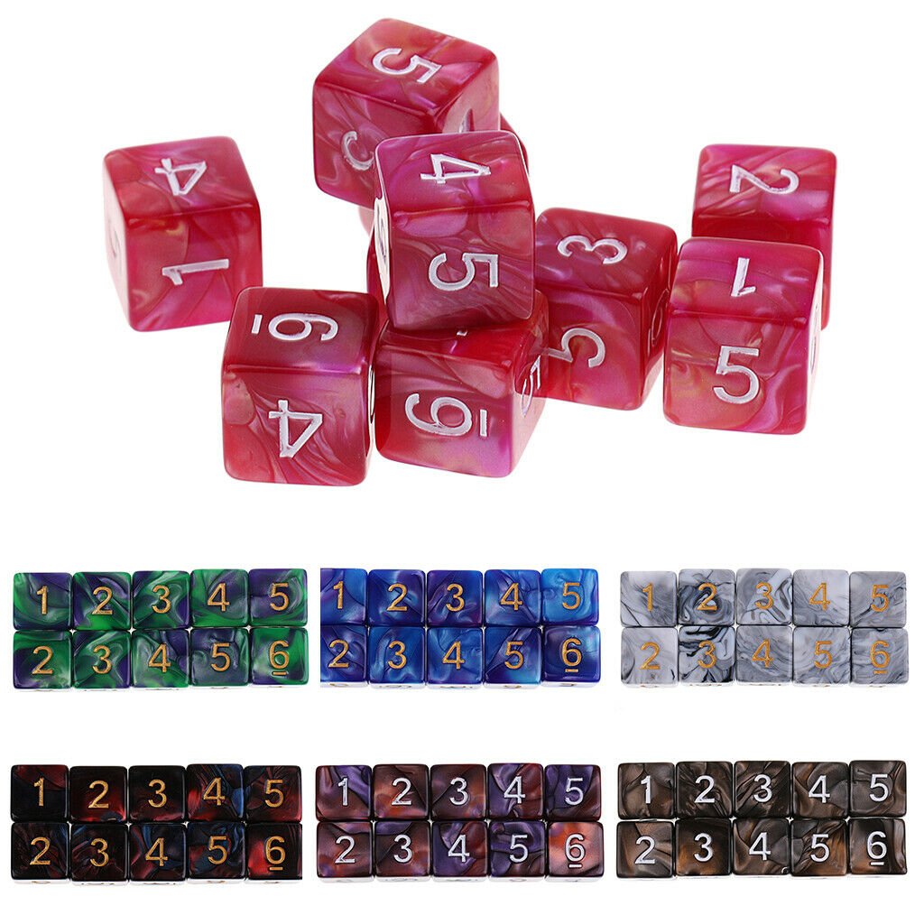 20 Pieces D6 Polyhedral Dice 6 Sided Dice for Dice Lover Role Play Game Dice
