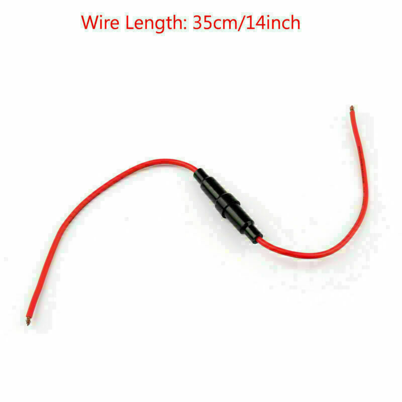 20Pcs 6x30mm AGC Glass Fuse Holder In-line Screw Type With 16 AWG Wire Cable CN