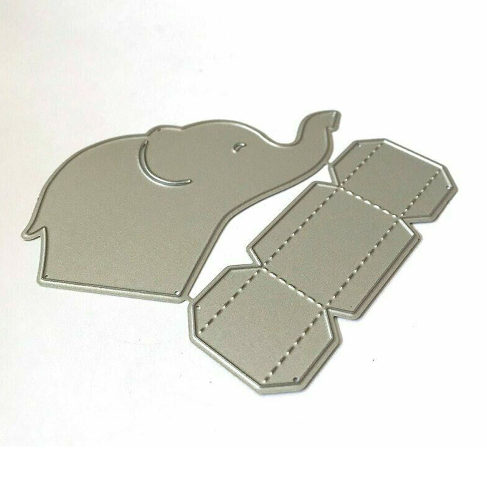 Punching template Elephant Box for the big elephant heart greeting card love