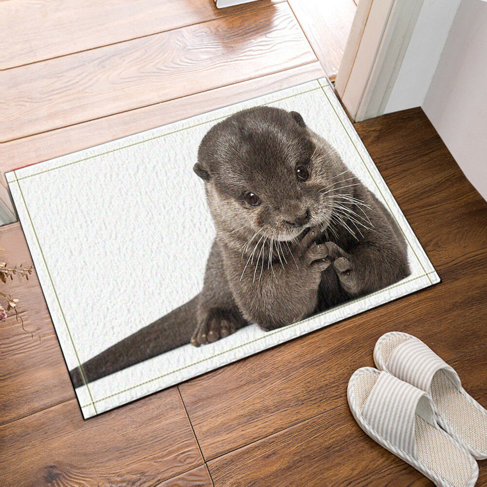 Eurasian River Otter Bath Rug Non-Slip Floor Outdoor Indoor Front Door Mat 16x24