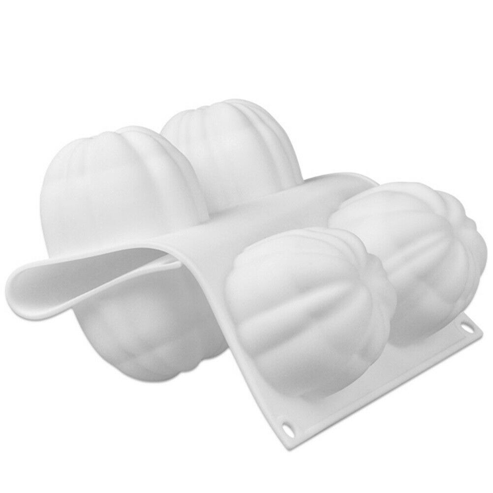 6 Cavity Silicone Pumpkin Cake Mold for Baking Mousse DIY Pastry Decorating Tool