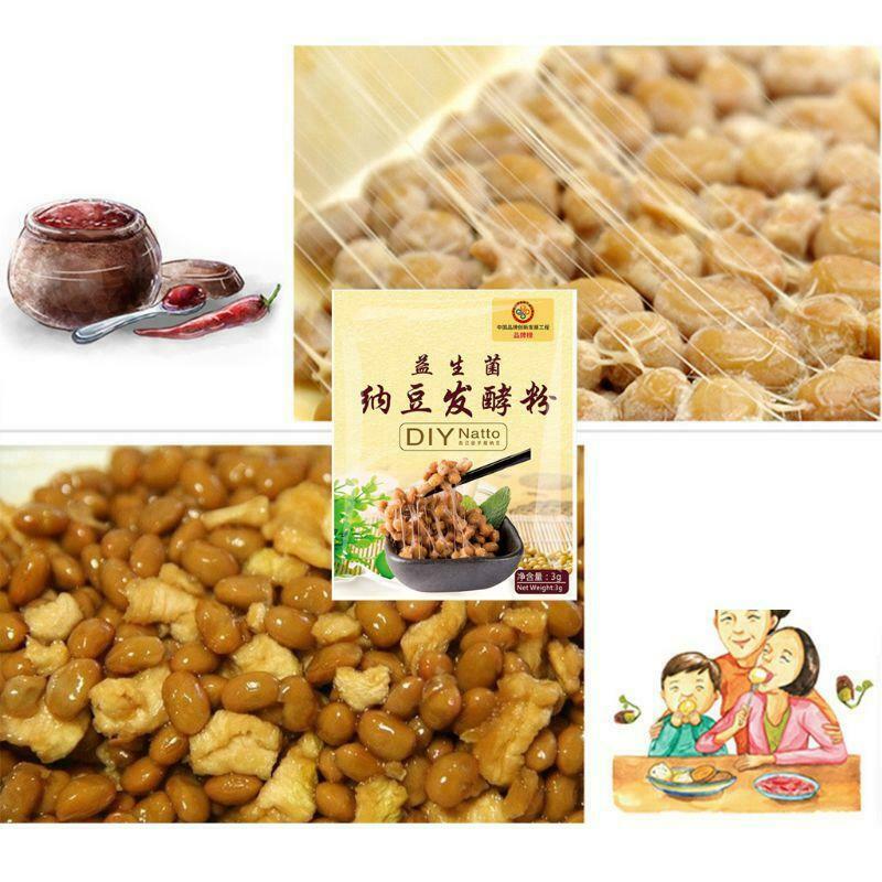 DIY Natto Powder Bacillus Subtilis Nattokinase Agent Sticky Fermented Soy Beans