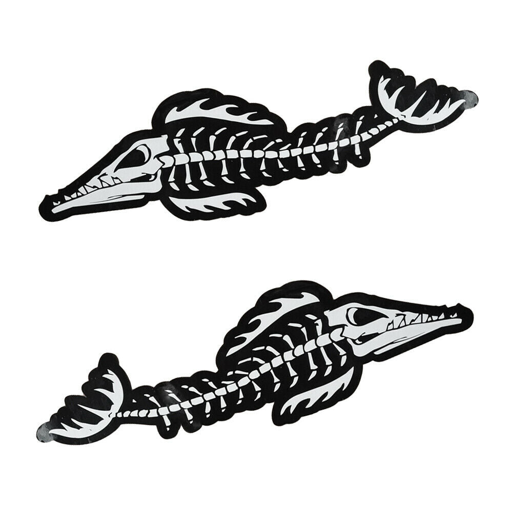 2 Pieces Skeleton Alligator Decals Stickers DIY for Kayak Canoe Dinghy Boat