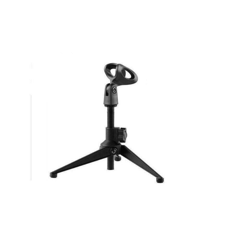 Professional Handheld Mic Clip Holder Stand Tripod Desktop Laptop PC Computer