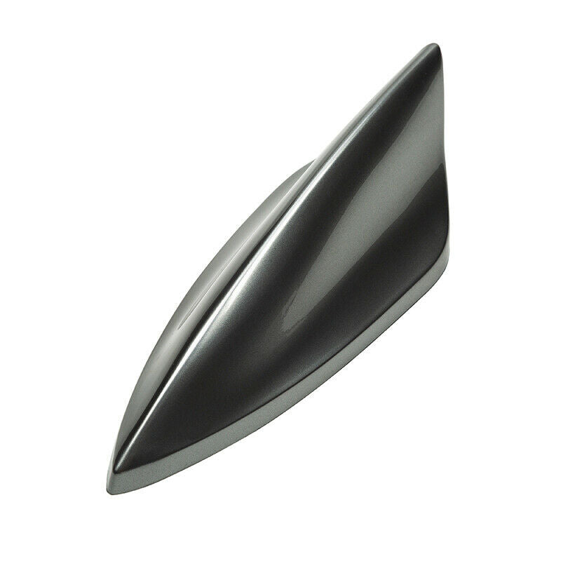 1x Grey Car Roof Shark Fin Style Antenna AM/FM Radio Signal Aerial Decor Cover