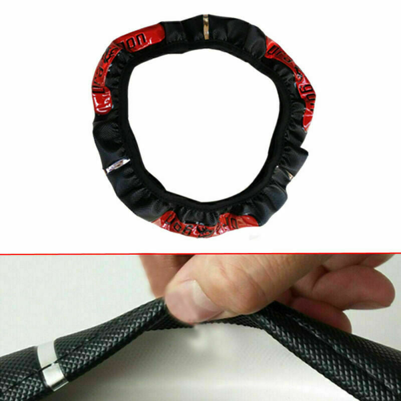 15inch /38cm Car Steering Wheel PU Leather Cover Anti-slip Protector Accessories