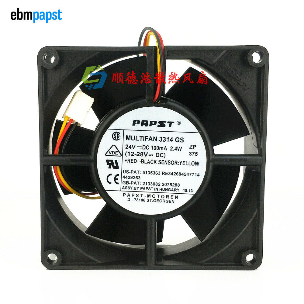 1pc   MULTIFAN 3314GS 24V 2.4W 100mA Cooling Fan 3Pin 92*92*32mm