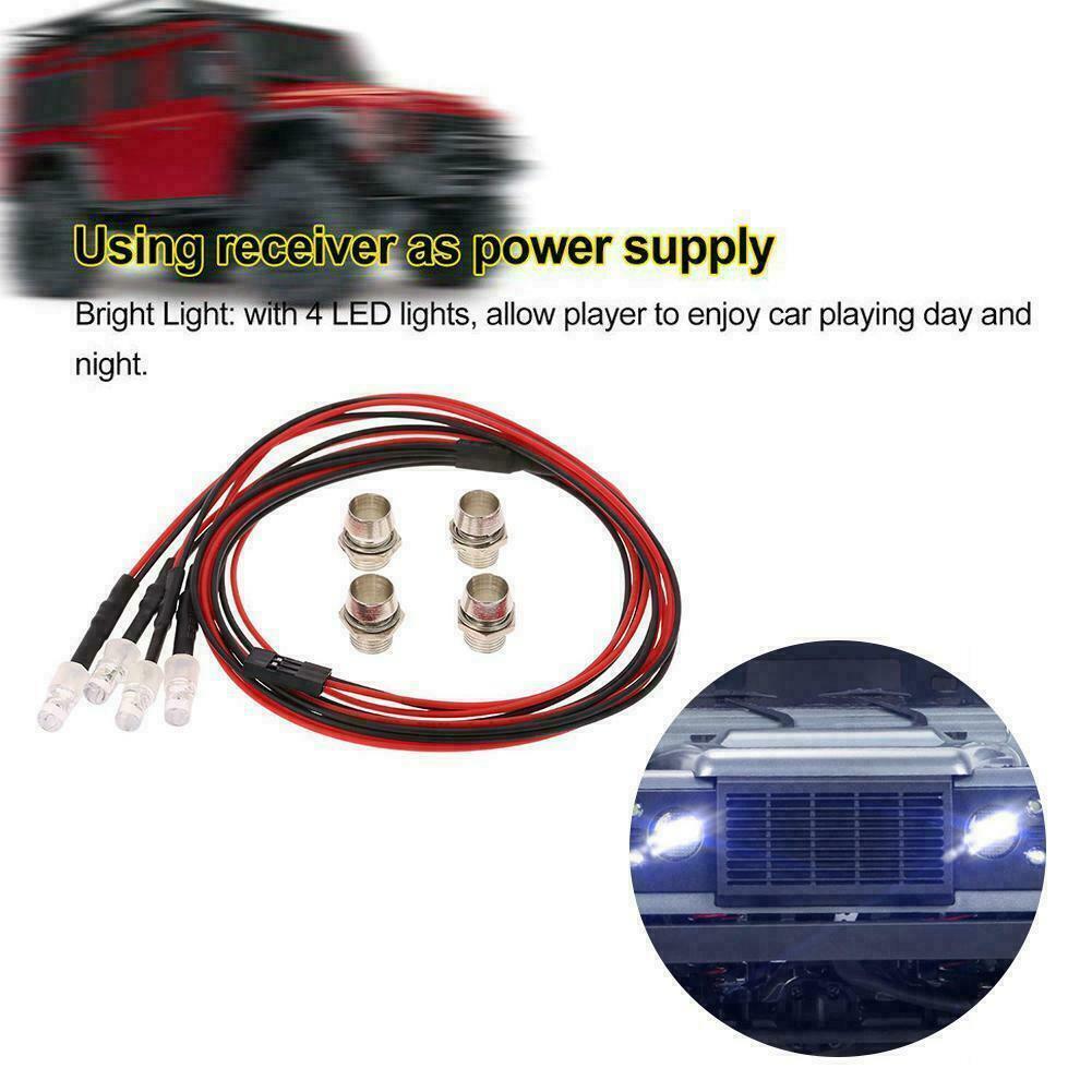 4 LED Light Kit Truck Lights Headlights Taillight RC 1/8 Car 1/10 F5O0 Sale