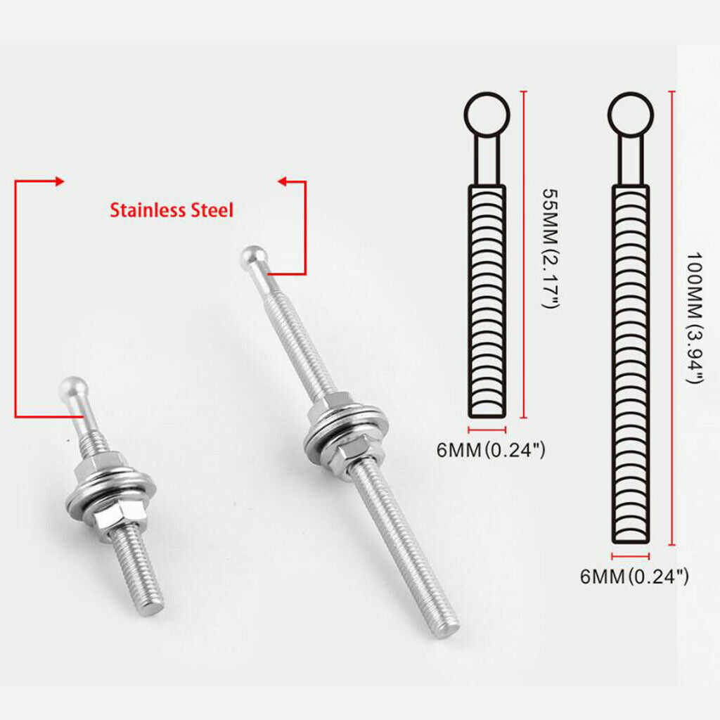 12x Aluminum Alloy Bonnet Hood Pin Lock Low Profile Quick Release Universal