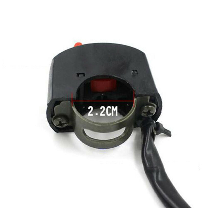 Motorcycle 7/8'' Handlebar Headlight Spot Light ON OFF Red Indicator Switch