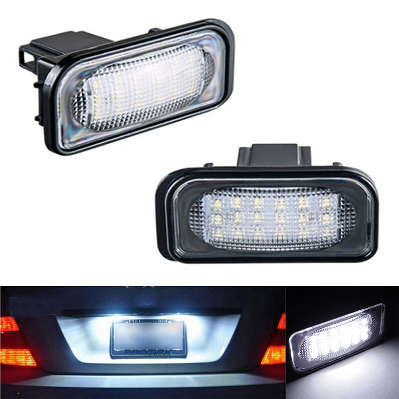 2PCS LED License Plate Light For Mercedes Benz W203 Car Number Plate Lamp BDAU
