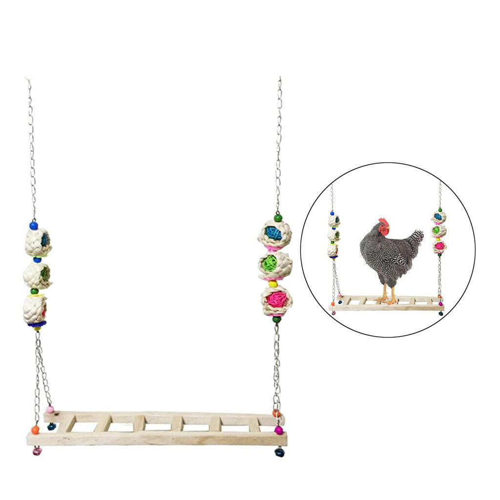 Chicken Ladder Wooden Perch Chicken Hens Large Birds Canary Ladder-B
