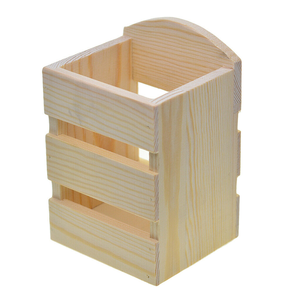 Pencil Holder, Square Pen Holder for Desk Kids Wood Pencil Organizer Container