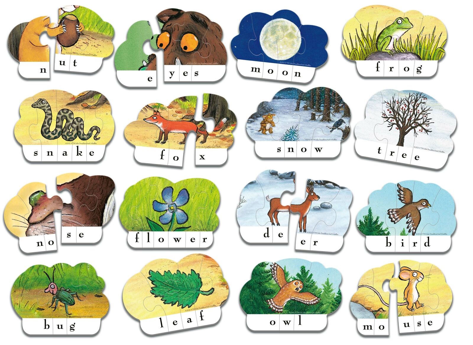 20839 Ravensburger My First Word Games: Gruffalo Card Match Game Puzzle Age 4+