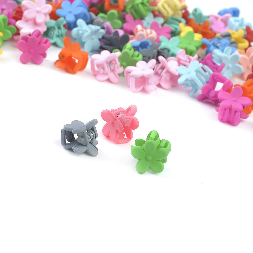 30 PCS Cute Mini Kids Baby Girls Candy Hairpins Claw Hair Clips Clamp Flower USA