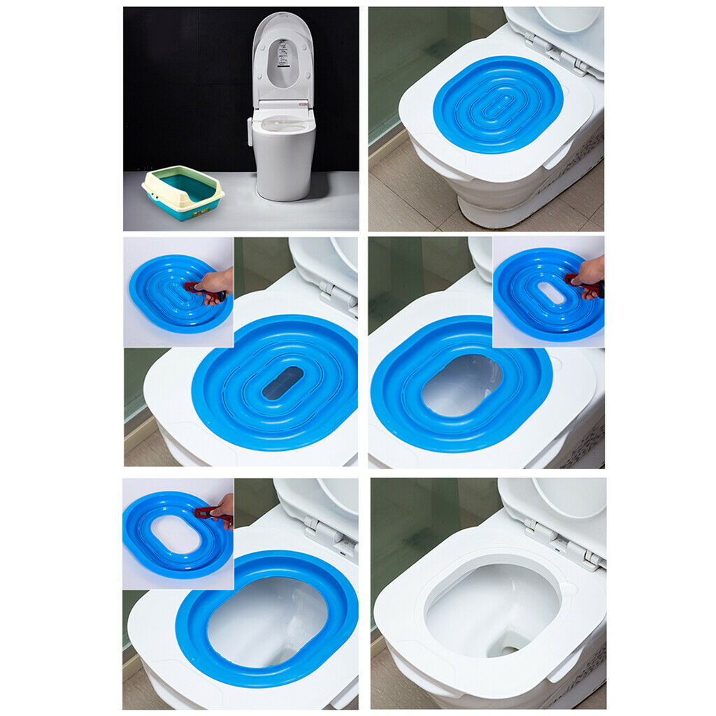 YT-8 Cat Pet Toilet Seat Training Kit Blue Cleaning Supplies Accessories