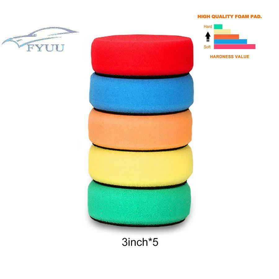 29Pcs Polishing Pads w/M14 Thread Back Plate&Adapter Buffing Waxing Sponge Kit