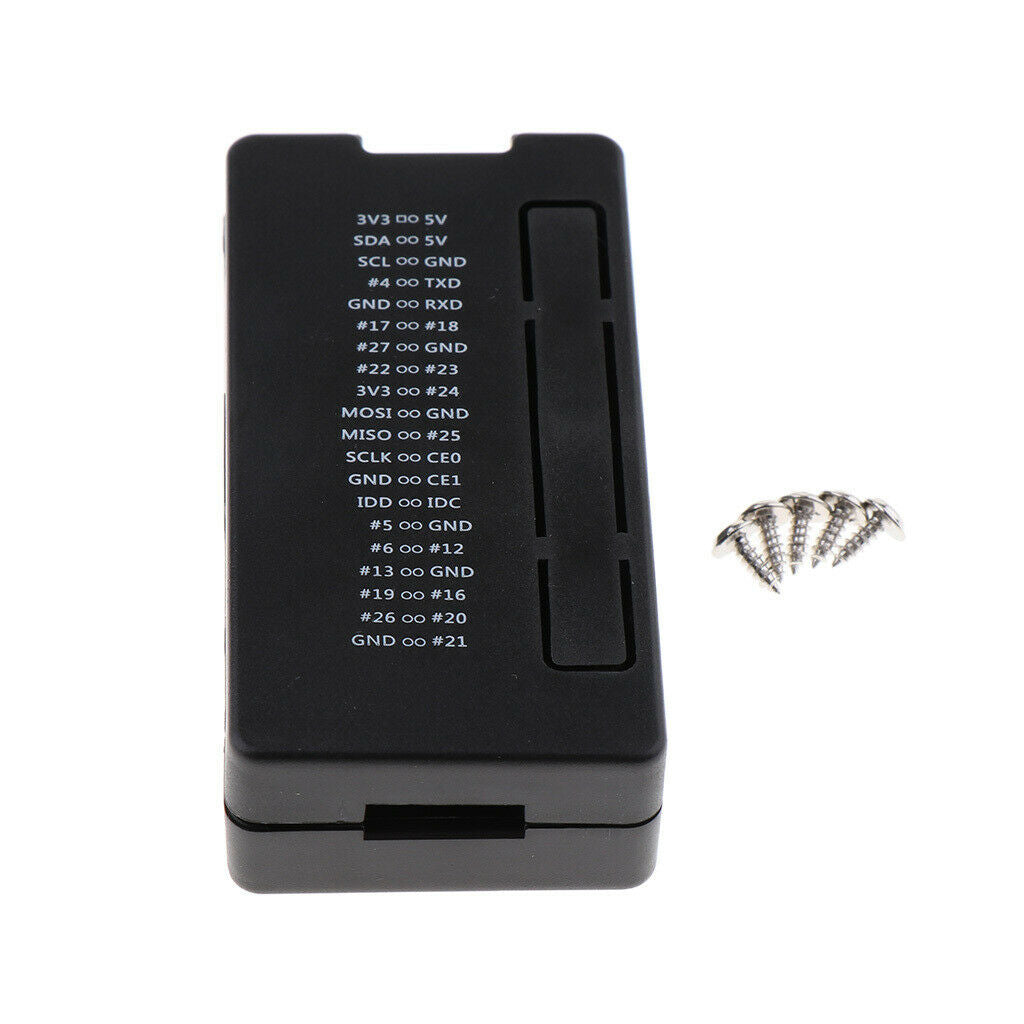 Black Plastic GPIO Reference Case Protective Cover for Raspberry Pi zero 1.3/W