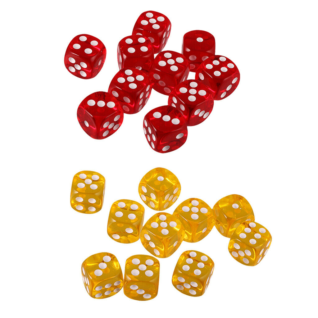 20pcs Six Sided Playing   D&D RPG Roleplay Game D6 Dices