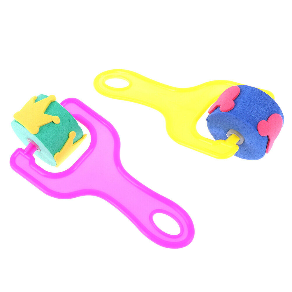 4Pcs/set drawing toys roller seal sponge brush creative children painting t Rf