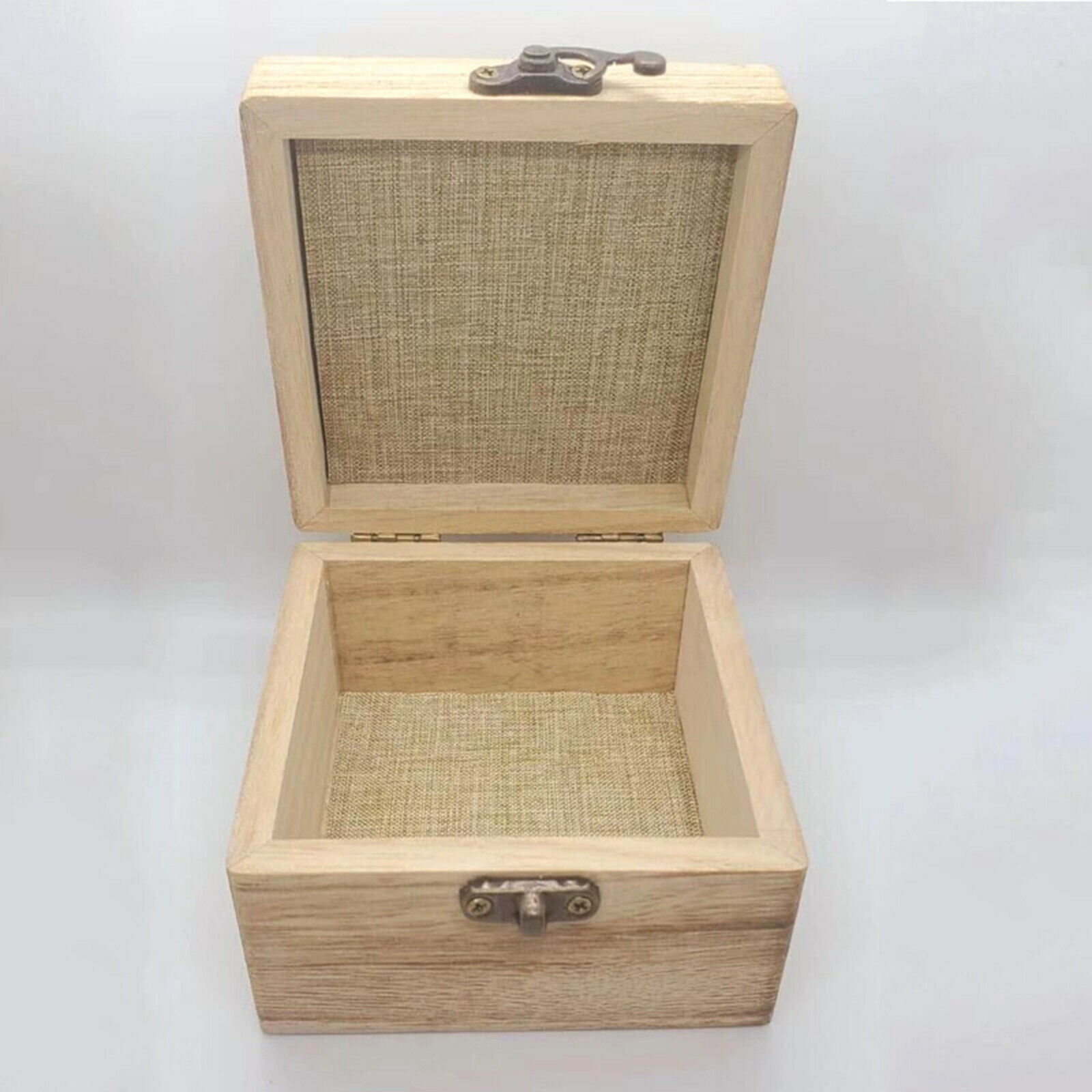 Unpainted Wooden Watch Case Classic Jewelry Box Chest Organizer