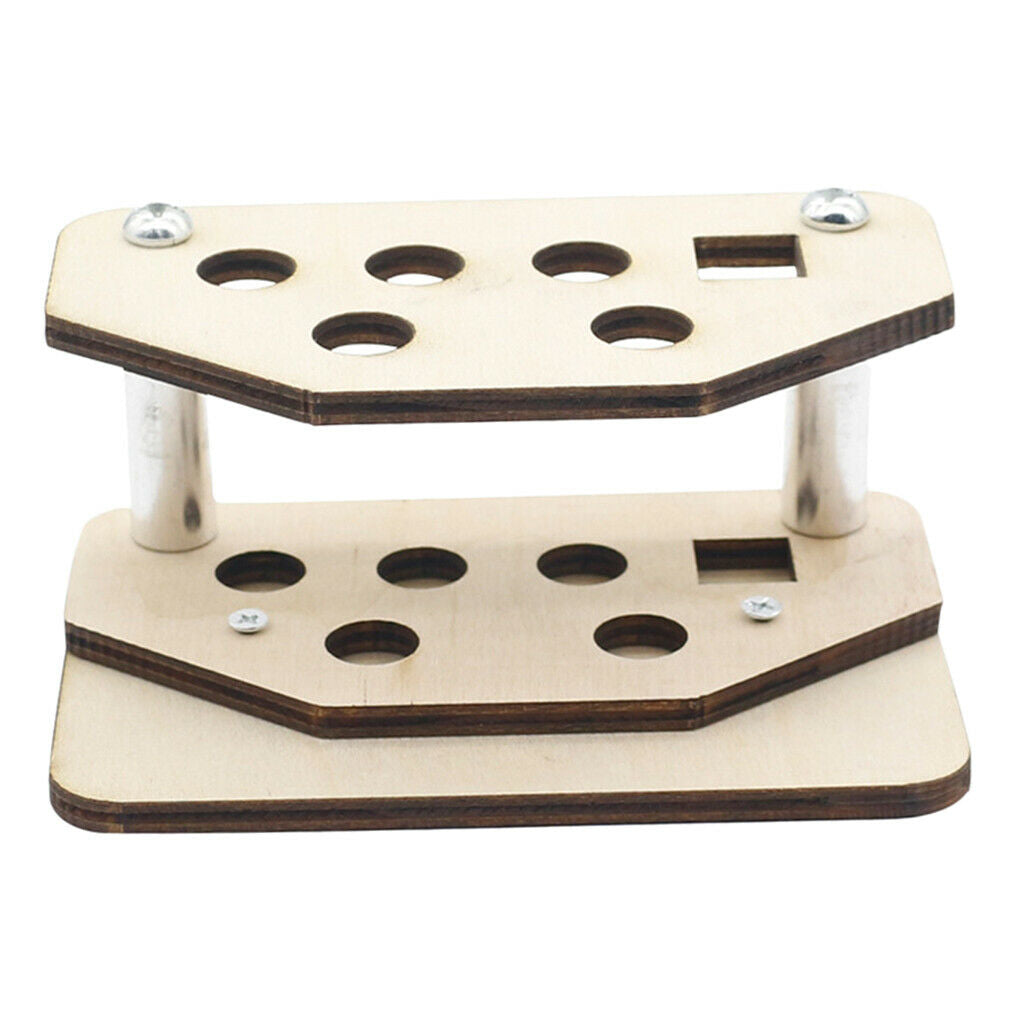 Wood Stand Tool Rack Stamps Storage Organizer Woodworking Tool Rack for Brushes