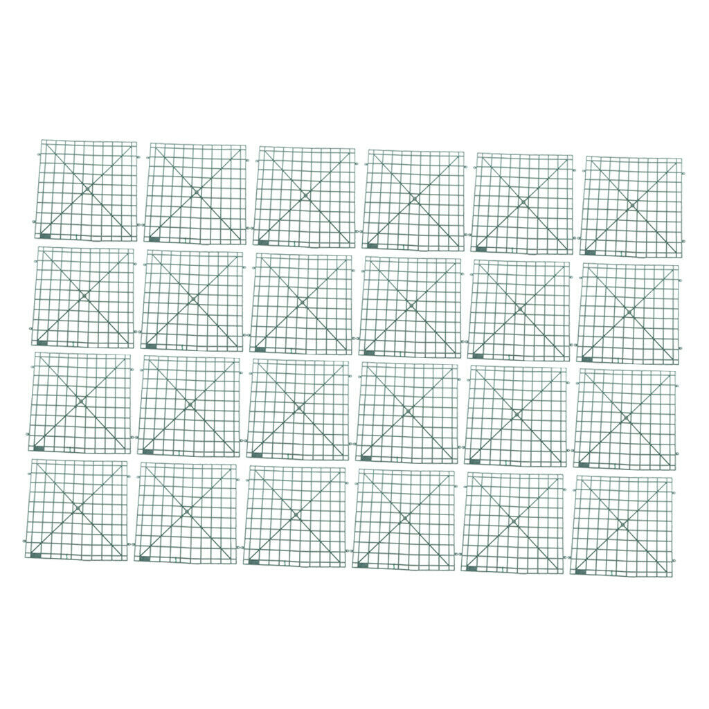 24x Artificial Flower Wall Plastic Panel for DIY Wedding Background Floral Craft