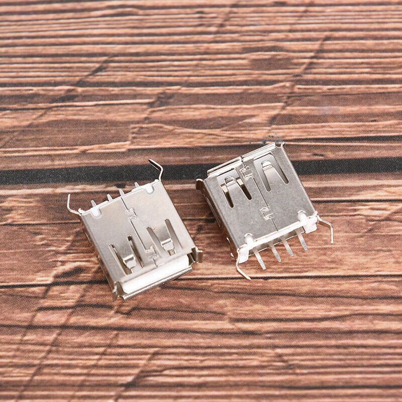 Single Port USB 2.0 Female Type A 4-Pin DIP 180 Degree Jack Socket PT%xY1
