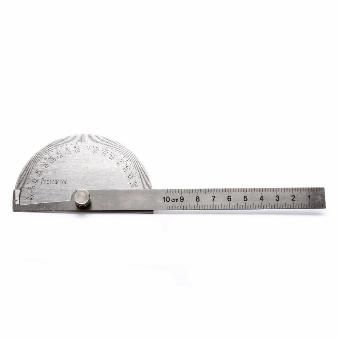 180 degree Protractor Angle Finder Arm Stainless Steel Measuring Ruler Tool