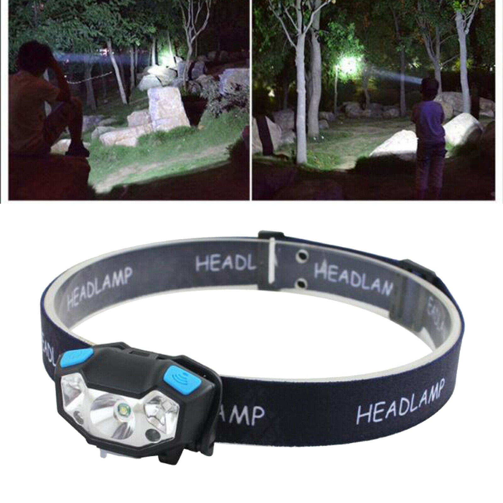 Headlamp Rechargeable Head Lamp Headlight Flashlight Outdoor for Adults