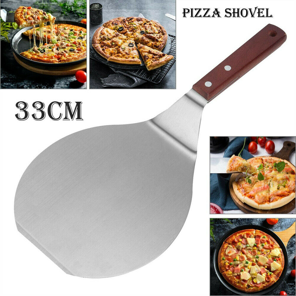 13 INCH Pizza Peel Aluminum Paddle Shovel Wood Handle Pizza Baking Tray
