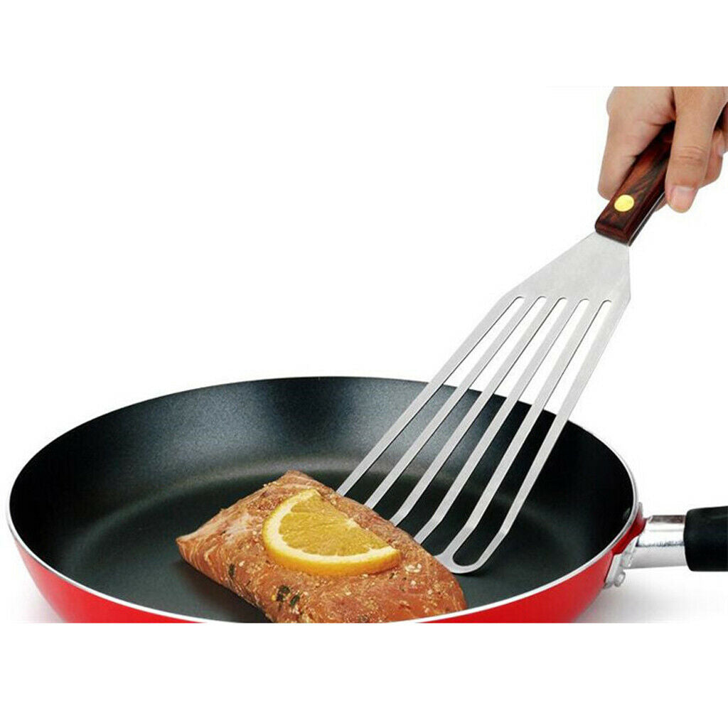 Stainless Steel Slotted Turner Spatula Kitchen Cooking Utensils Stir-fry -S